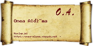 Onea Alóma névjegykártya